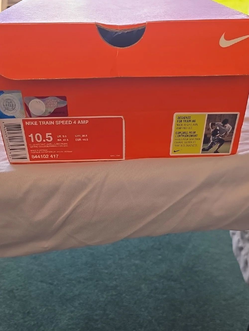 Nike Yellow & Navy Athletic Running Shoes - Picture 5 of 5